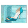 Blue Satin Ball Gown Pump