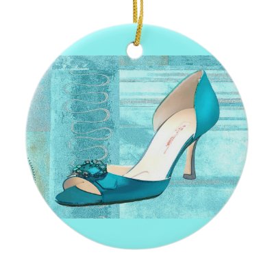 Blue Satin Ball Gown Pump by ElainePlesser