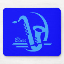 Blue sax blues mousepads