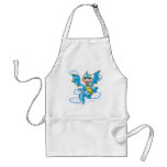 Blue Scorchio with his head in the clouds aprons