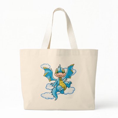 Blue Scorchio with his head in the clouds Tote Bag by neopets
