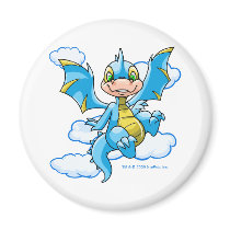 Blue Scorchio with his head in the clouds magnets