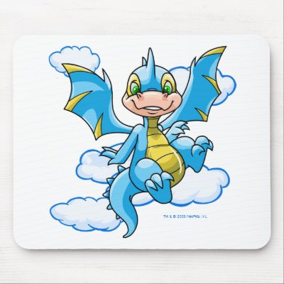 Blue Scorchio with his head in the clouds Mouse Pads by neopets