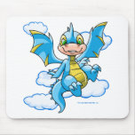 Blue Scorchio with his head in the clouds mousepads