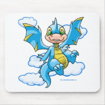 Blue Scorchio with his head in the clouds mousepads