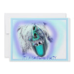 Blue screaming banshee costume party invitation