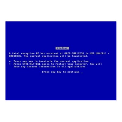 Blue Screen of Death by businesscardtemplate