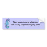 Blue Sea Horse Bumper Sticker