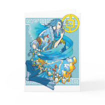 Blue Sea of White Waves card