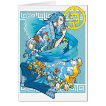 Blue Sea of White Waves card