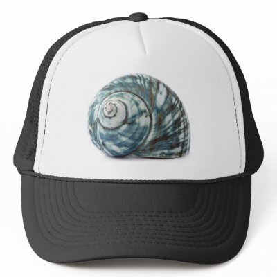 Blue Sea Shell Mesh Hat by KaiTaLoipa