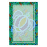 Blue Sea Turtle Blank Stationery
