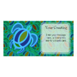 Blue Sea Turtle Custom Card