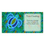 Blue Sea Turtle Custom Card