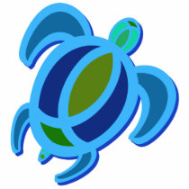 Blue Sea Turtle Ornament
