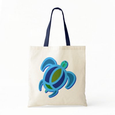 Blue Sea Turtle Totebags by wingedturtle