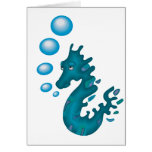 Blue Seahorse Card