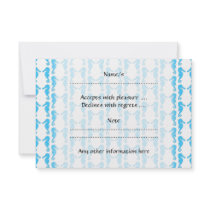 Blue Seahorse Pattern Invite