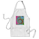 Blue Seashell Spiral Fractal Apron