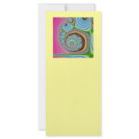 Blue Seashell Spiral Fractal rack cards