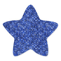 Blue Sequin Effect Star Sticker Sheets