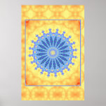 Blue Serenity Mandala Poster posters