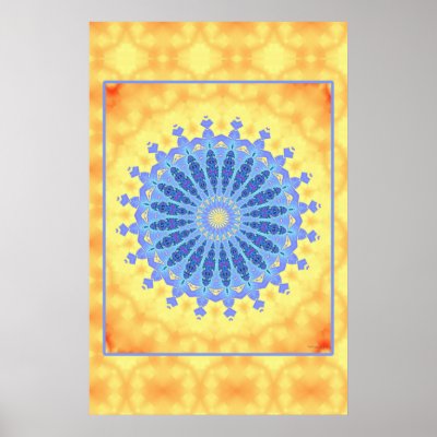 Blue Serenity Mandala Poster by Sonia_Jensen