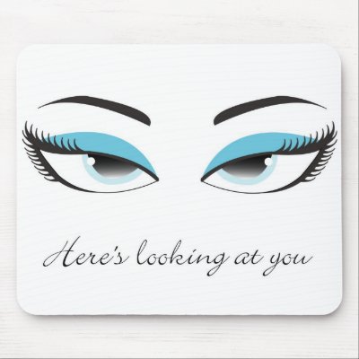blue sexy eyes mouse mats by catherinenoy