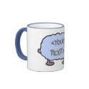 Blue Sheep, <YOUR TEXT> mugs