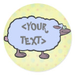 Blue Sheep, <YOUR TEXT> Sticker