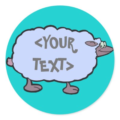 Blue Sheep, <YOUR TEXT> Sticker by customize_it