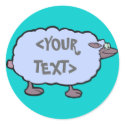 Blue Sheep, <YOUR TEXT> stickers