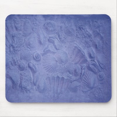 Blue Shells Mouse Pad by hospitalera