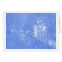 Blue Shopping Spree Money Enclosed Card