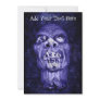 Blue Shrunken Head Zombie Invitations