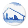 Blue Silhouette Nativity Scene Magnet