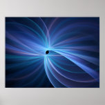 blue silk flowing posters