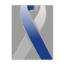 Blue & Silver Ribbon Awareness Postcard