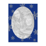 Blue Silver Snowflake Template