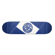 Blue Silver Triskel Skate Decks