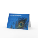 Blue Single Peacock Feather