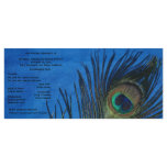 Blue Single Peacock Wedding Program rack cards