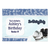 Blue Skate Party Invites