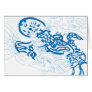 Blue Sketch, abstract Greeting Cards