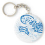 Blue Sketch, abstract Key Chain