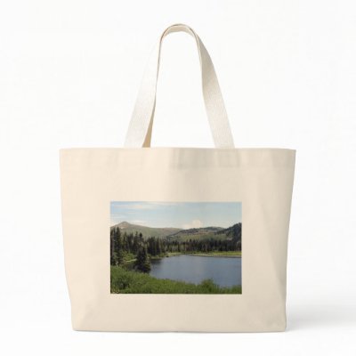 Blue Skies over Silver Lake Tote Bags by BlueSkiesGallery