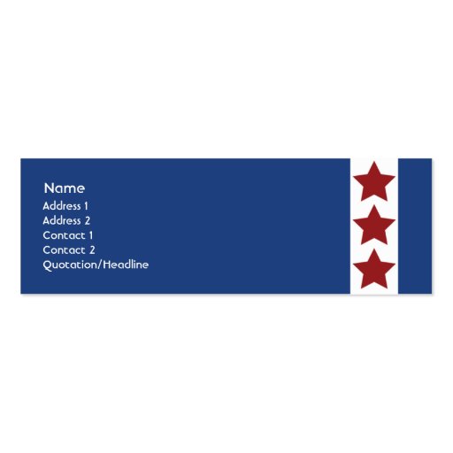 Blue - Skinny Business Cards