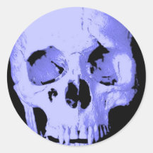 Blue Skull Pop Art Fantasy Stickers