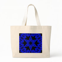 Blue Skull Turnstile Kaleidoscope Tote Bag