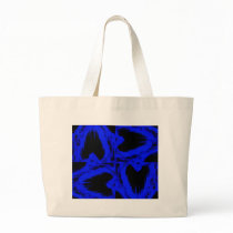 Blue Skull Turnstile Kaleidoscope Canvas Bags